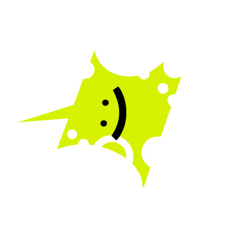 Smile bold hand lettering on yellow speech bubble background decorative shape. Vector clip-art for posters, stickers, greeting materials.のイラスト素材