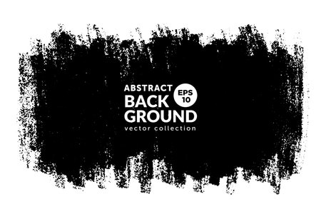 Vector hand big drawn brush stroke, stain for backdrops. Monochrome design element. One color monochrome artistic hand drawn background.のイラスト素材