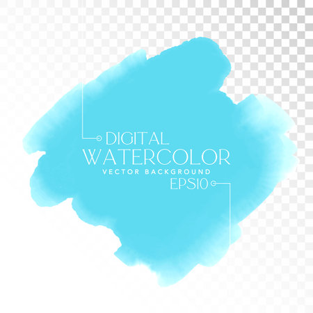 Vector digital watercolor brush stain. Colorful painted stroke for backdrop. Artistic painted background.のイラスト素材