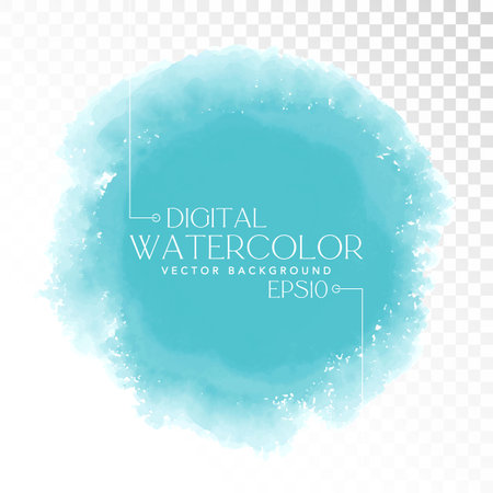 Vector digital watercolor brush stain. Colorful painted stroke for backdrop. Artistic painted background.のイラスト素材