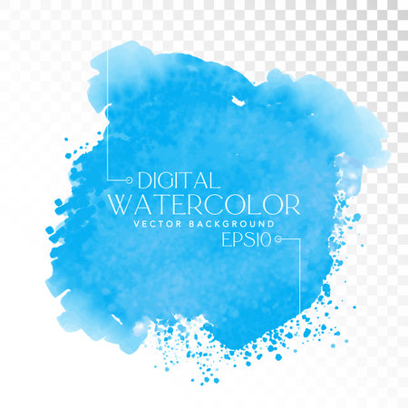 Vector digital watercolor brush stain. Colorful painted stroke for backdrop. Artistic painted background.のイラスト素材