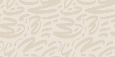 Marker drawn scribble abstract seamless pattern. Childish drawing. Hand drawn calligraphy swirls for background. Curly brush strokes, marker scrawls as graphic design wallpaper.のイラスト素材