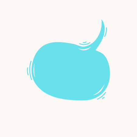 Vector hand drawn funny speech bubble shape. Communication icon. Background for quotes, chats, messages.のイラスト素材