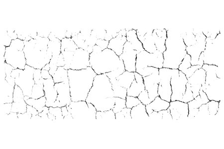 Vector overlay abstract texture. Crack ground for abstract on white background. Organic grunge one color surface.のイラスト素材