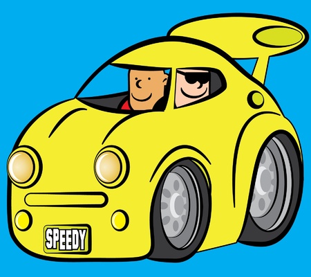 Yellow Sports Carのイラスト素材