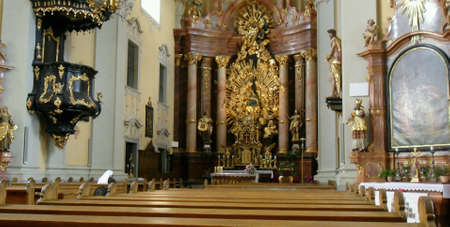 Inside  church  in Austriaの素材