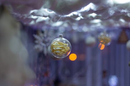 Christmas decor of the apartment in a cool climateの写真素材