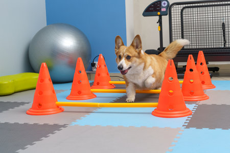 Dog rehabilitation under human care. Animal healthの写真素材