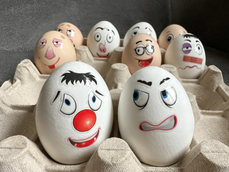 Funny Eggs. Faces on the eggs Eggs Smiles