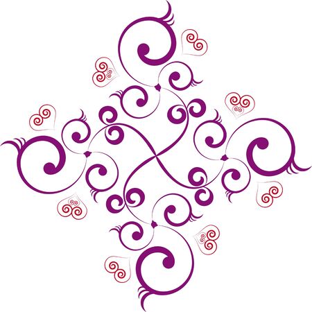 Love the pattern in purple colorのイラスト素材