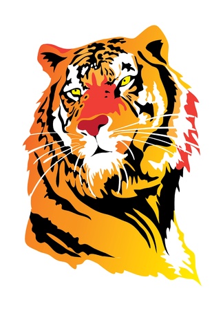 Tiger color emblemのイラスト素材