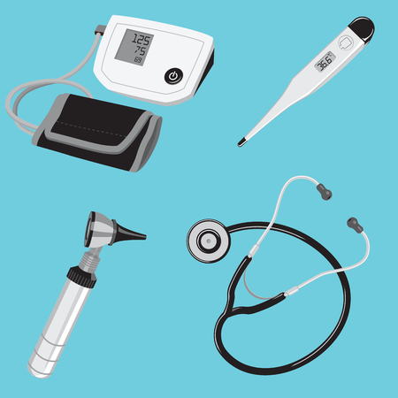 Doctor tools medical equipmentのイラスト素材