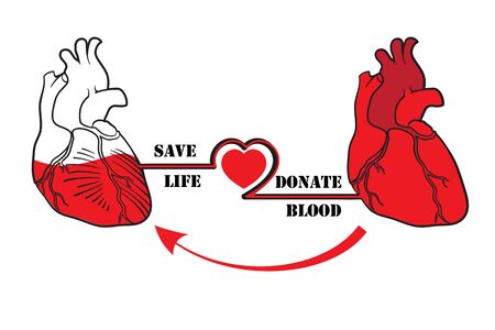 Donate blood save lifeのイラスト素材