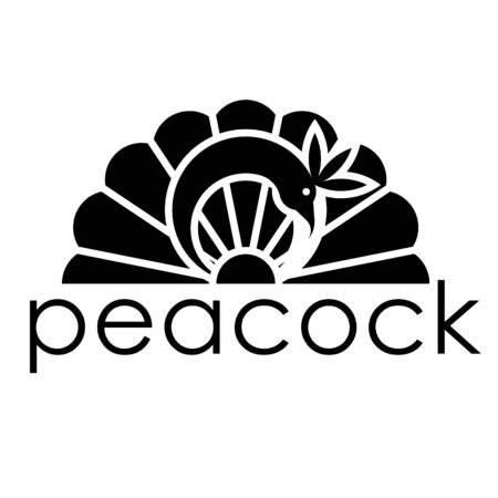 Peacock icon black templateのイラスト素材