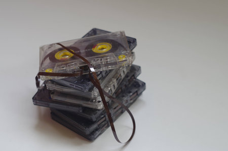 Audio cassettesの写真素材