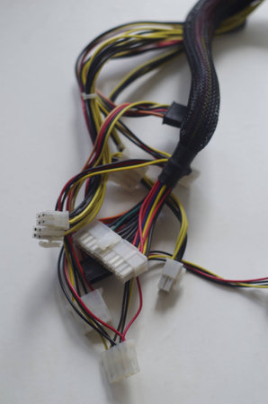 Computer power supply cabelsの写真素材