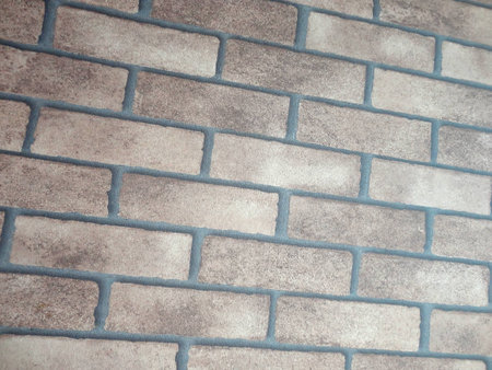 Patterned wallpaper brick block.の写真素材