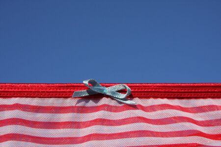 Clothes on washing laundry lineの写真素材