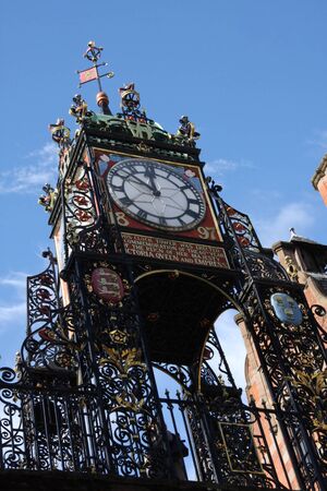 Eastgate Clock Chester Cheshireの写真素材
