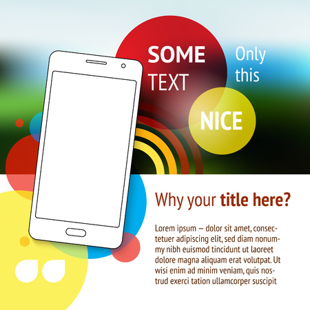 Website or page design with mobile phone. Advertisement.のイラスト素材