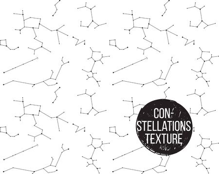 Constellations black and white seamless texture. Nice background for your prints.