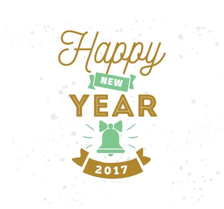 Happy New Year 2017 text design.のイラスト素材