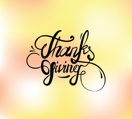 Thanksgiving day typographic background. Text design. Usable for banners, greeting cards, posters etcのイラスト素材