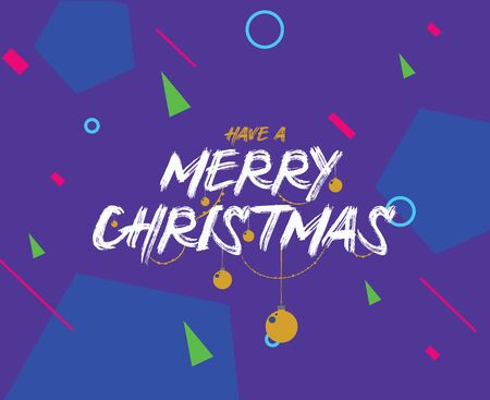 Merry Christmas text design.のイラスト素材