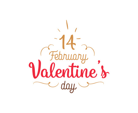 Happy Valentines day typography. Vector design.のイラスト素材