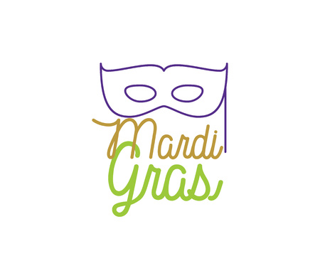 Mardi Gras background with typographyのイラスト素材