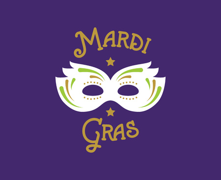 Mardi Gras background with typographyのイラスト素材
