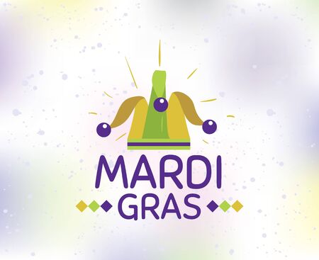 Mardi Gras background with typographyの写真素材