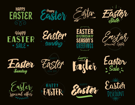 Easter typography design.のイラスト素材