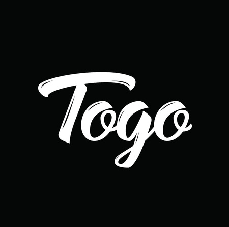 togo, text design. Vector calligraphy. Typography poster. Usable as background.のイラスト素材