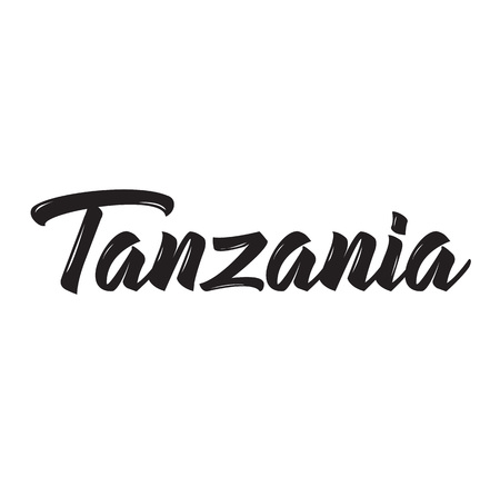 tanzania, text design. Vector calligraphy. Typography poster. Usable as background.のイラスト素材