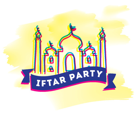 Ramadan kareem vector graphic. Iftar party.のイラスト素材