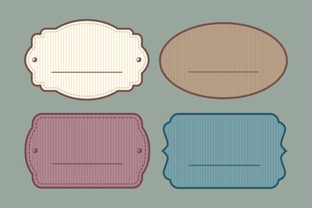 Vintage frame set. Vector illustrationのイラスト素材