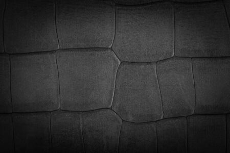 Luxury black leather texture background with vignetteの写真素材