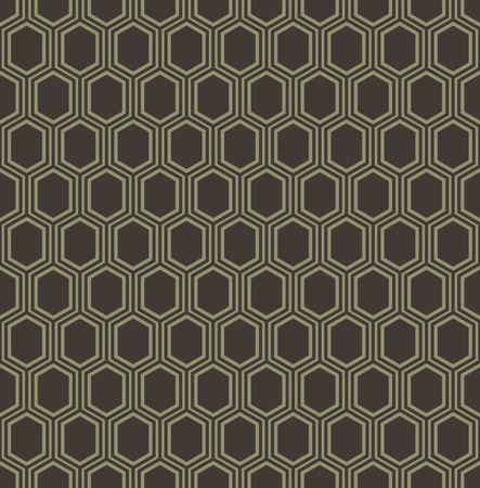 Abstract geometric line hexagon seamless pattern background, Vector illustration with swatchesのイラスト素材
