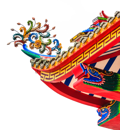 Isolated Roof of Chinese Pavilion, Thailandの写真素材