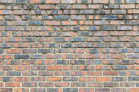 Old Red Brick Wall with Stains, Background