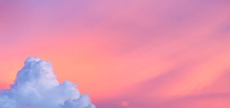 Fantasy colorful aerial view background, Pink sunlight on colorful sky and purple mountain cloud...