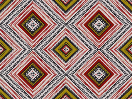 Ethnic seamless pattern. Tribal embroidery. Folk ornament.の写真素材