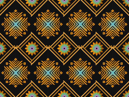 Tribal vector ornament. Seamless African pattern. Ethnic carpet with chevrons. Aztec style....