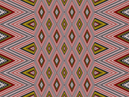 Seamless pattern. Ethnic carpet with chevrons. Vector ornament. Geometric mosaic on the tile, majolica. Ancient interior. Modern rug. Geo print on textile.の写真素材