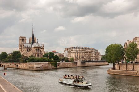 Island Cite with Notre Dame de Paris, Paris, France