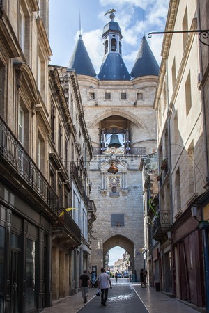 Ancient   famouse Porte Cailhau in Bordeaux, Franceのeditorial素材