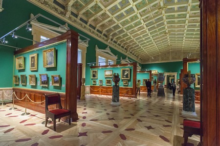 SAINT PETERSBURG, RUSSIA - APRIL 04, 2015:  Interior of the State Hermitage. Hermitage is one of the largest and oldest museums of art and culture in the worldのeditorial素材