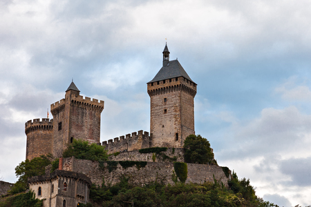 Old Foix castle in Franceのeditorial素材