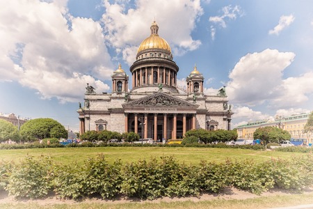 Saint Isaac39s Cathedral in St. Petersburg Russia vintage processingのeditorial素材